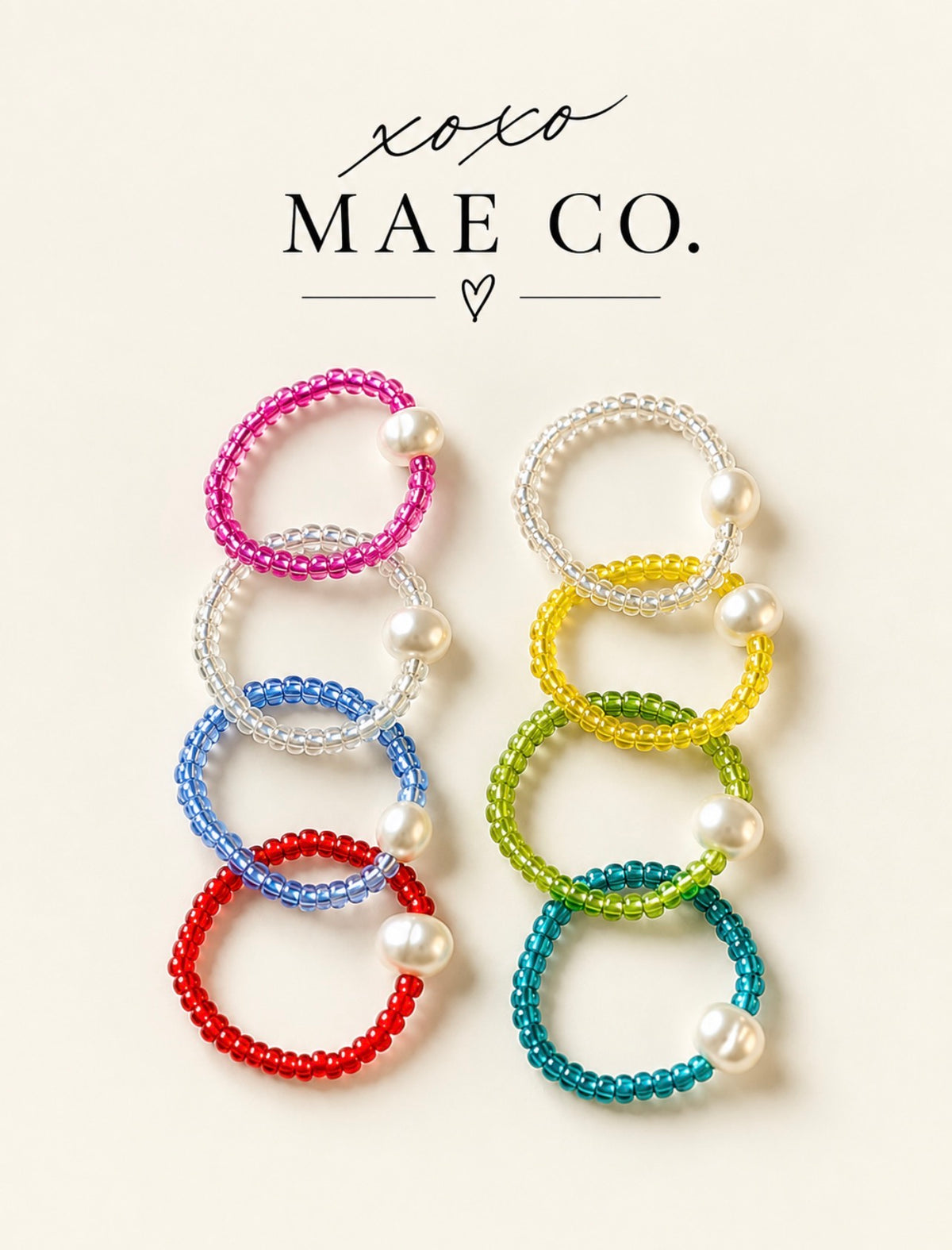 Beaded Pearl Rings